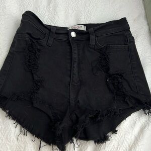 Vibrant MIU black Jean shorts